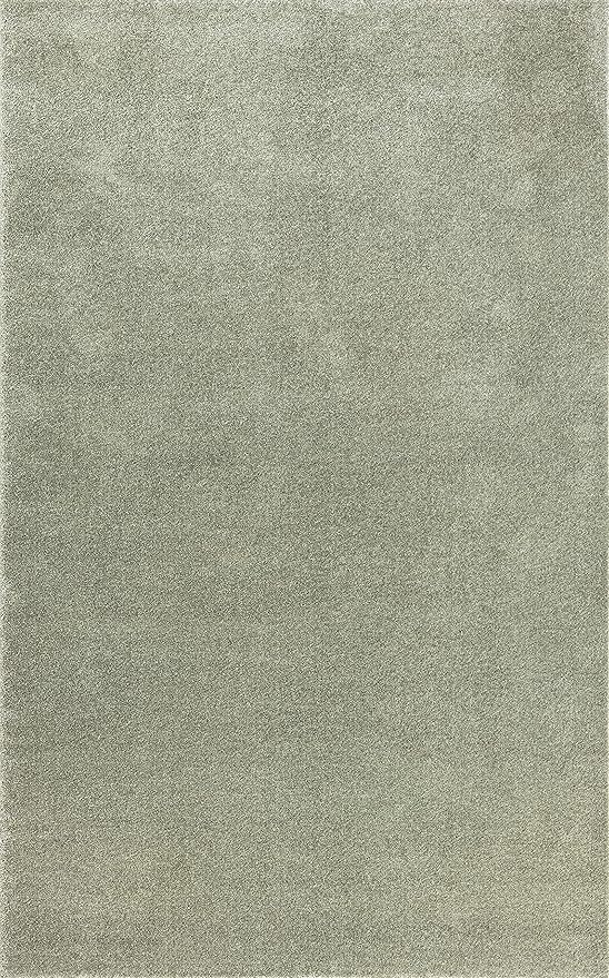 Eyely UES100O-3 Supersoft Haze Solid Low-Pile Indoor Area Rug Casual;Contemporary;Solid;Traditional, Bedroom, Kitchen, Living Room, Easy-Cleaning, Non-Shedding, 3 X 5, Green