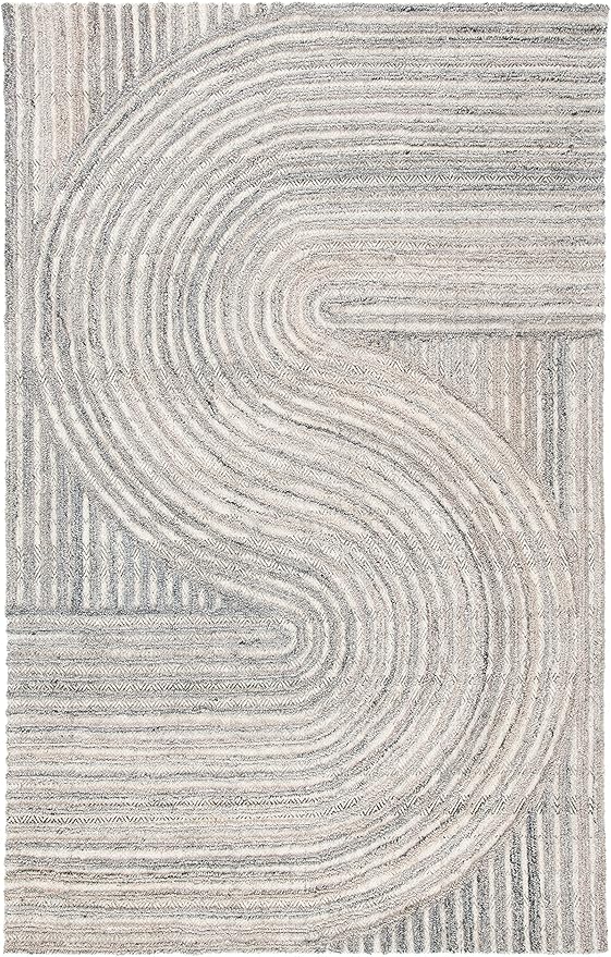 SAFAVIEH South Hampton Collection 5' x 8' Beige SHA301B Handmade Abstract Wool Area Rug