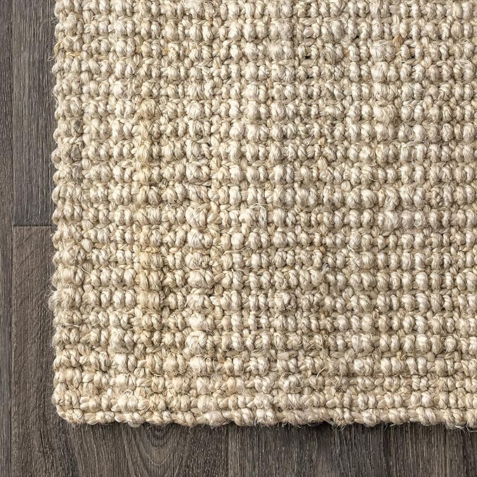 JONATHAN Y Hiro Hand Woven Chunky Jute Ivory Indoor Area Rug, 3x5, Bohemian, Transitional, Easy-Cleaning for Living Room, Bedroom, Kitchen, Pet Friendly, Non-Shedding (NFR103A-3)