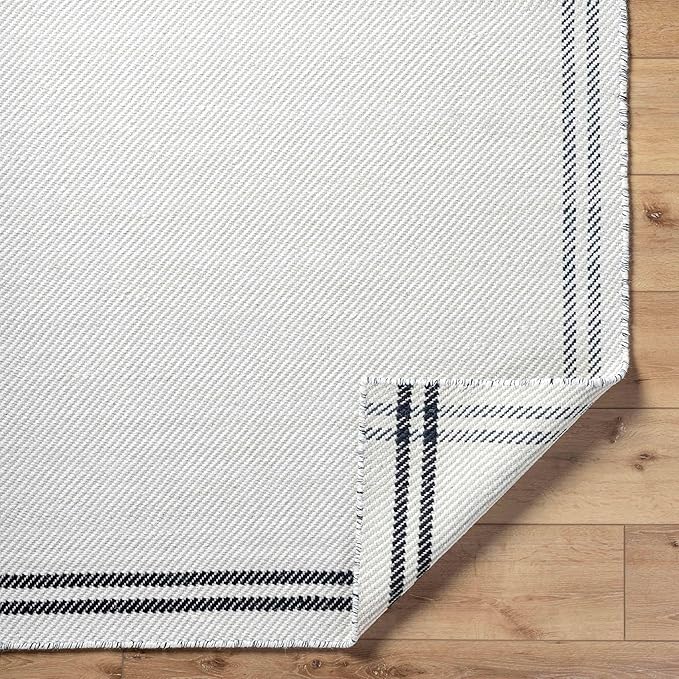 Mark&Day Wool Rugs, 8x10 Janmichael Cottage Light Silver/Black Area Rug, Silver Black Carpet for Living Room, Bedroom or Kitchen (8' x 10')