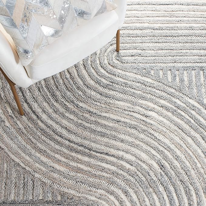 SAFAVIEH South Hampton Collection 5' x 8' Beige SHA301B Handmade Abstract Wool Area Rug