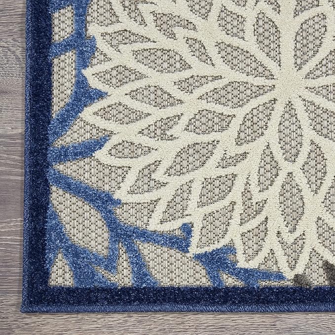 Nourison Aloha 2'8" x 4' Blue/Multicolor Outdoor Indoor/Outdoor Rug