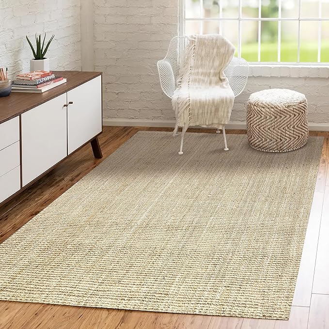 JONATHAN Y Hiro Hand Woven Chunky Jute Ivory Indoor Area Rug, 3x5, Bohemian, Transitional, Easy-Cleaning for Living Room, Bedroom, Kitchen, Pet Friendly, Non-Shedding (NFR103A-3)