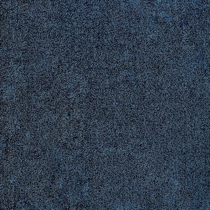 Eyely UES100C-9SQ Supersoft Haze Solid Low-Pile Indoor Area Rug, Coastal, Bohemian, Minimalist, Classic, Casual for Bedroom,Kitchen,Living Room,Non Shedding,Easy-Washing, Blue, 9' Square